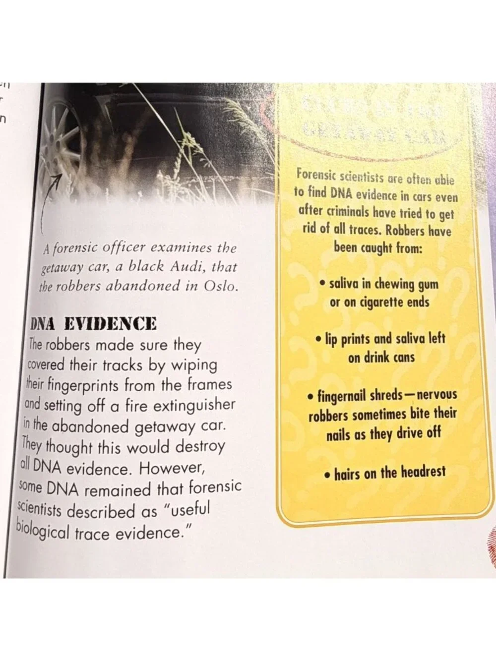 Robberies & Heists Solve It With Science Forensic Crime Book Hardcover Townsend